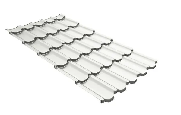Металлочерепица квинта плюс с 3D резом 0,5 Satin RAL 9003 сигнальный белый купить в Благовещенске