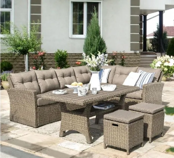 Комплект мебели AFINA плетеной из иск. ротанга AFM-307B Beige купить в Благовещенске