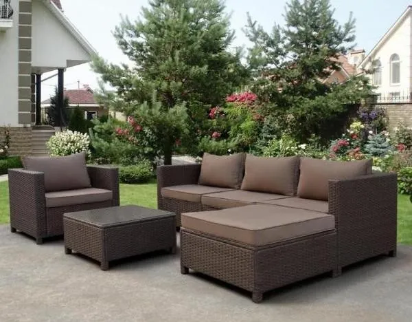 Комплект мебели AFINA плетеной из иск. ротанга YR821A Brown/Beige купить в Благовещенске