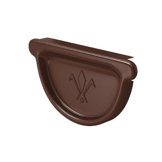 Водосток Aquasistem, система 150/100 - Заглушка универсальная с резиновым уплотнителем RAL 8017 Коричневый купить в Благовещенске