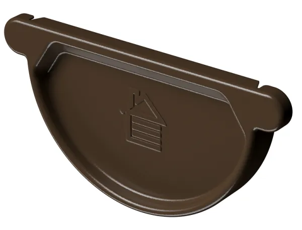 Заглушка желоба D125 Döcke STAL PREMIUM Каштан, (RAL 8017) купить в Благовещенске