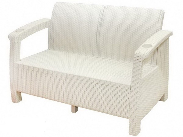 Двухместный диван Yalta Sofa Seаt белый купить в Благовещенске