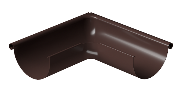 Угол внешний 90° D125 Döcke STAL PREMIUM Шоколад, (RAL 8019) купить в Благовещенске