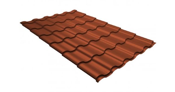 Металлочерепица кредо GL 0,5 GreenСoat Pural RR 750 кирпично-красный (RAL 8004 терракота) купить в Благовещенске