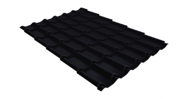 Металлочерепица классик GL 0,5 Velur20 RAL 9005 черный купить в Благовещенске
