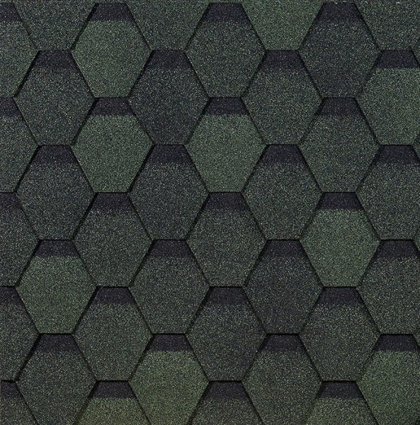 Гибкая черепица EURASIA Docke, Коллекция ШЕСТИГРАННИК Зелёный купить в Благовещенске