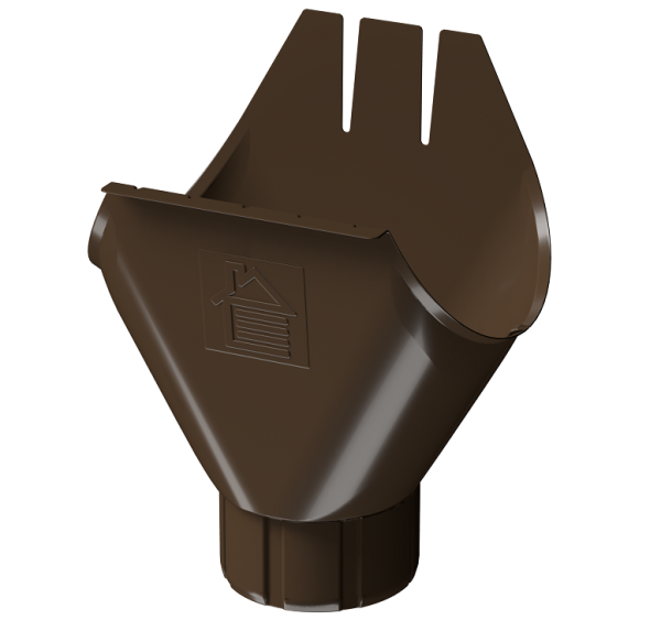 Воронка желоба D125 Döcke STAL PREMIUM Каштан, (RAL 8017) купить в Благовещенске