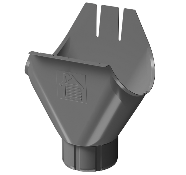 Воронка желоба D125 Döcke STAL PREMIUM Графит, (RAL 7024) купить в Благовещенске