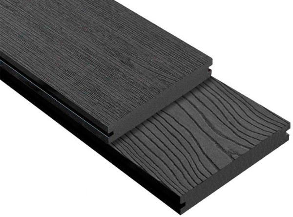 Террасная доска ДПК Outdoor 3D полнотелая STORM/OCEAN BLACK черная купить в Благовещенске