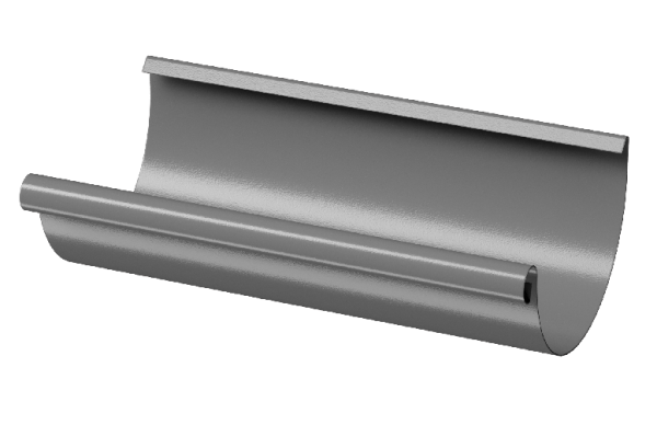 Желоб полукруглый D125 3 м Döcke STAL PREMIUM Графит, (RAL 7024) купить в Благовещенске