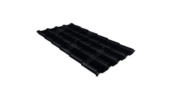 Металлочерепица камея 0,45 Drap RAL 9005 черный купить в Благовещенске