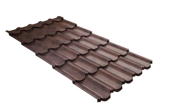 Металлочерепица квинта плюс с  3D резом 0,45 Safari Twincolor Brown купить в Благовещенске