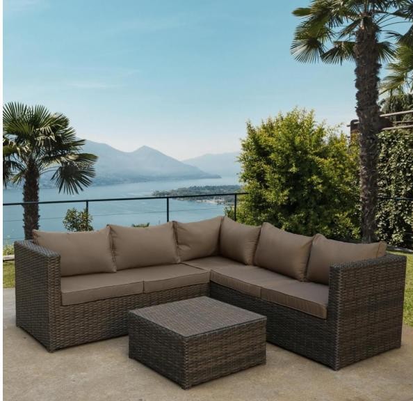 Комплект мебели AFINA плетеной из иск. ротанга YR825A Brown/Beige купить в Благовещенске