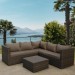 Комплект мебели AFINA плетеной из иск. ротанга YR825A Brown/Beige купить в Благовещенске