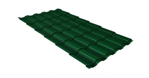 Металлочерепица кредо 0,5 Satin RAL 6005 зеленый мох купить в Благовещенске