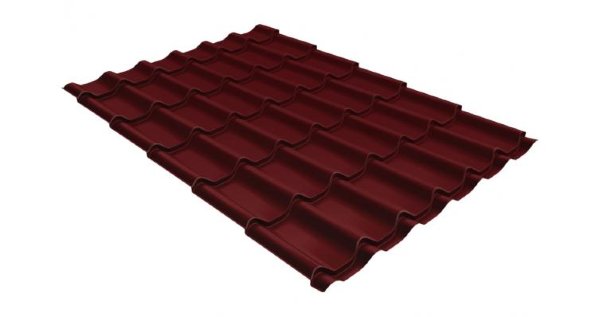 Металлочерепица классик 0,5 Satin RAL 3005 красное вино купить в Благовещенске