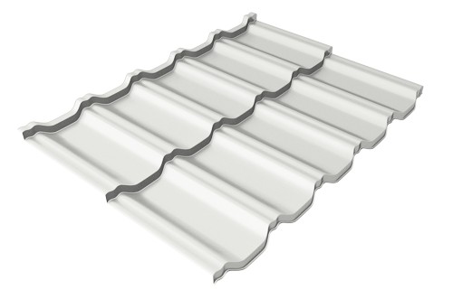 Металлочерепица модульная Квинта Uno Grand Line c 3D резом 0,5 Satin RAL 9003 сигнальный белый купить в Благовещенске