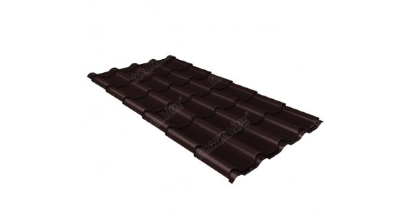 Металлочерепица камея GL 0,5 Quarzit RAL 8017 Metallic купить в Благовещенске