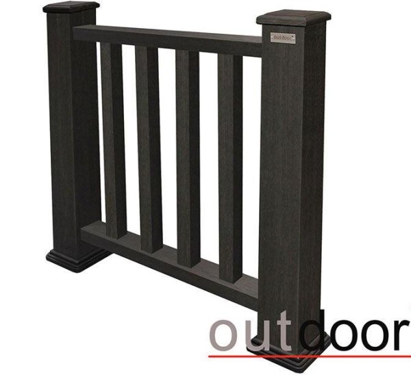 Ограждение из ДПК Outdoor Классик 3D STORM чёрный купить в Благовещенске