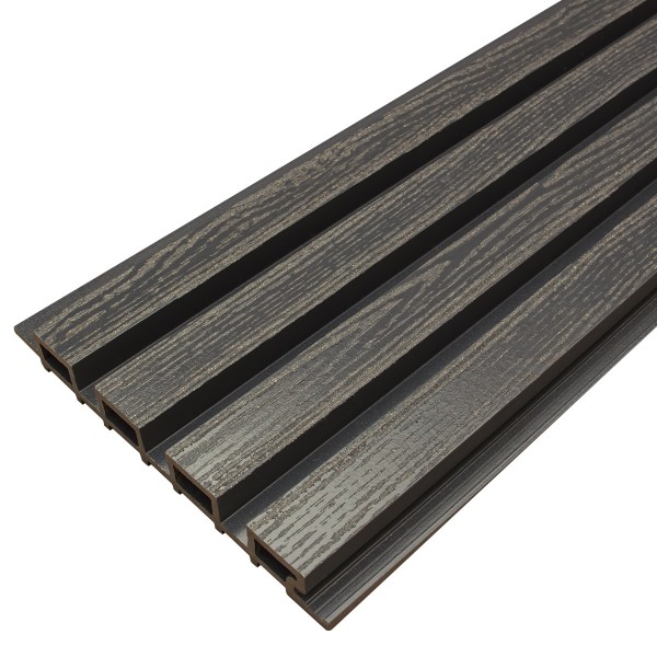Фасадная доска из ДПК Faynag Wood Рейка Мокрый Асфальт купить в Благовещенске