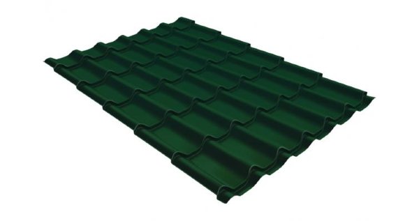 Металлочерепица классик GL 0,5 Velur20 RAL 6005 зеленый мох купить в Благовещенске