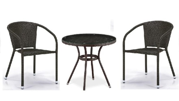 Комплект плетеной мебели AFINA из иск. ротанга Асоль-7 T282ANT/Y137C-W53 Brown 2Pcs купить в Благовещенске