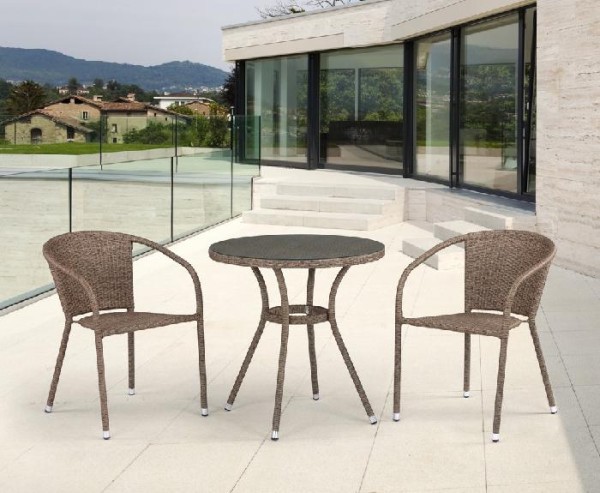 Комплект плетеной мебели AFINA из иск. ротанга T282ANT/Y137C-W56 Light Brown 2Pcs купить в Благовещенске