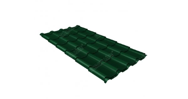 Металлочерепица камея 0,5 Satin RAL 6005 зеленый мох купить в Благовещенске