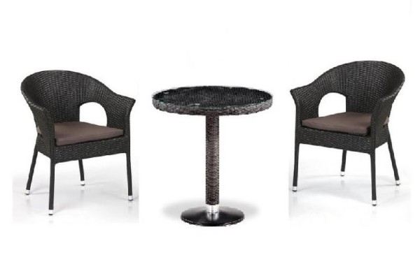 Комплект плетеной мебели AFINA из иск. ротанга T601/Y79A-W53 Brown 2Pcs купить в Благовещенске