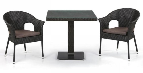 Комплект плетеной мебели AFINA из иск. ротанга T605SWT/Y79A-W53 Brown 2Pcs купить в Благовещенске