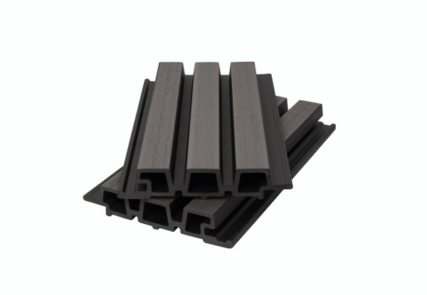 Фасадная панель брусковая двухцветная co-extrusion, grey dark купить в Благовещенске