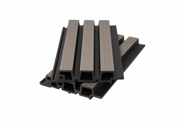 Фасадная панель брусковая двухцветная co-extrusion, snow mix купить в Благовещенске