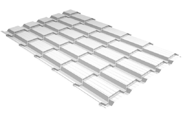 Металлочерепица GL квадро профи 0,5 Satin RAL 9003 сигнальный белый купить в Благовещенске