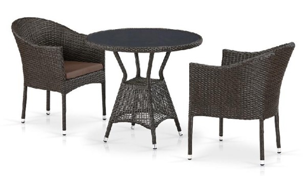 Комплект плетеной мебели AFINA из иск. ротанга T707ANS/Y350-W53 Brown 2Pcs купить в Благовещенске