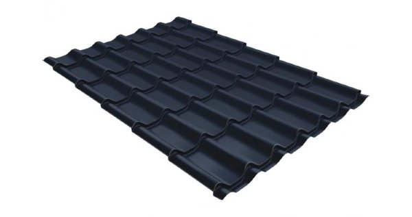 Металлочерепица классик 0,5 Satin RAL 7024 мокрый асфальт купить в Благовещенске