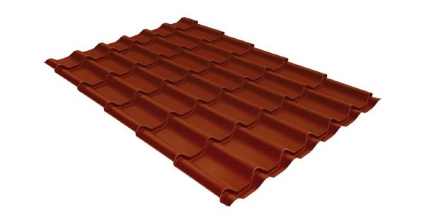 Металлочерепица классик 0,5 Satin RAL 8004 терракота купить в Благовещенске