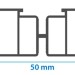 Лага алюминиевая KRONEX 50x25x3000 мм несущая купить в Благовещенске
