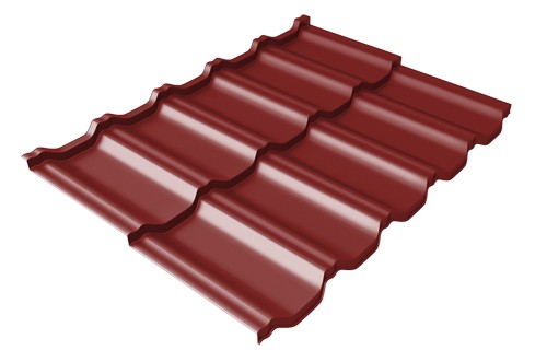 Металлочерепица модульная Квинта Uno Grand Line c 3D резом 0,5 Satin RAL 3011 коричнево-красный купить в Благовещенске