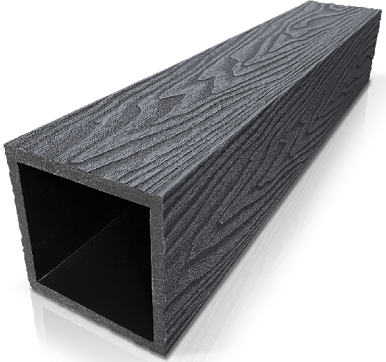 Столб ДПК 3D GardenParkett фактура дерева Графит купить в Благовещенске