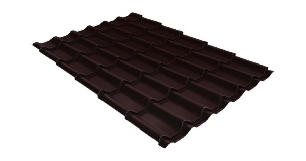 Металлочерепица классик 0,5 Satin RAL 8017 шоколад купить в Благовещенске