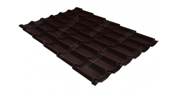 Металлочерепица классик GL 0,5 Quarzit RAL 8017 шоколад Metallic купить в Благовещенске