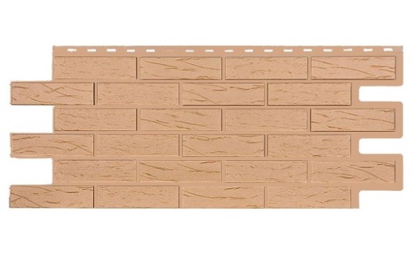Фасадная панель T-Siding Кирпич Саман Эко Крем купить в Благовещенске