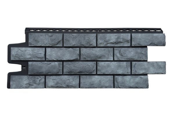 Фасадные панели Grand Line Колотый Камень Антрацит, Шов черный купить в Благовещенске